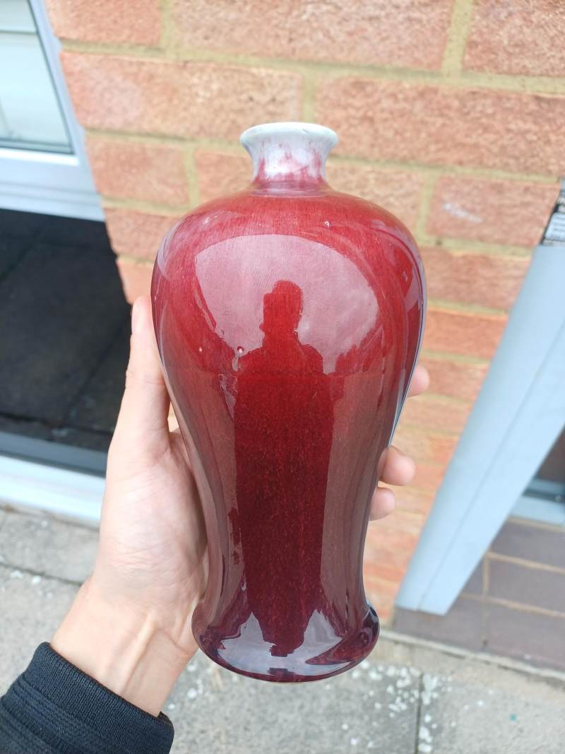 清十八世紀 仿郎窯紅釉瓶 | A fine Chinese Langyao-type copper-red vase, Qing dynasty, 18th century - 图13