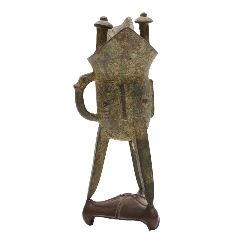 商 青銅爵 | An inscribed Chinese archaic bronze ritual wine vessel, jue, Shang dynasty - 图3