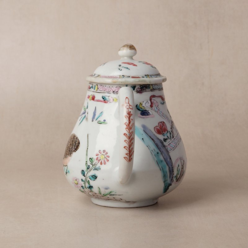 清雍正 粉彩安喜圖蓋壺 | Santos Collection | A Chinese famille-rose 'quails' teapot, Qing dynasty, Yongzheng period - 图2