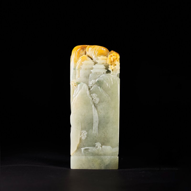 二十世紀 翡翠印章 | A JADEITE SEAL - 图1