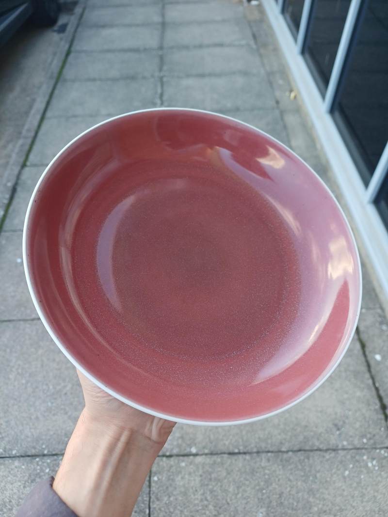 十九世紀 紅釉盤 《大清乾隆年製》款 | A Chinese copper-red dish, 19th century - 图8