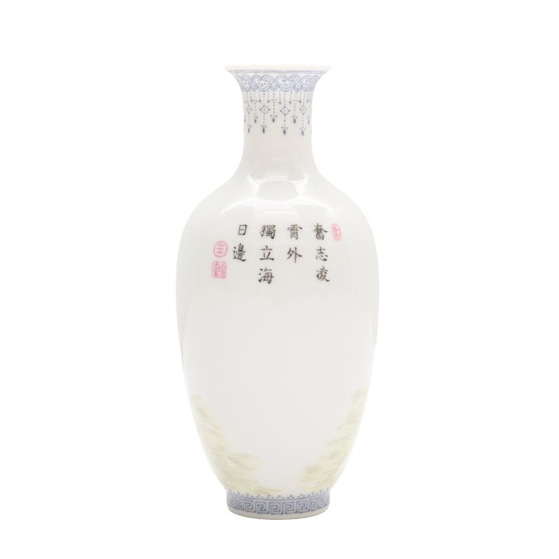 民國 粉彩蒼鷹棲樹圖瓶 《乾隆年製》款 | A Chinese famille-rose 'hawk' vase, Republic period - 图2