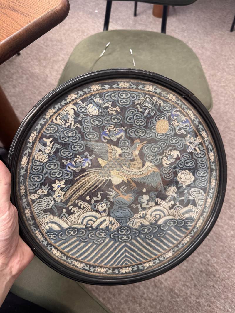 清十八/十九世紀 緙絲文官錦雞紋團補 | A fine Chinese silk kesi 'pheasant' roundel, Qing dynasty, 18th/19th century - 图13