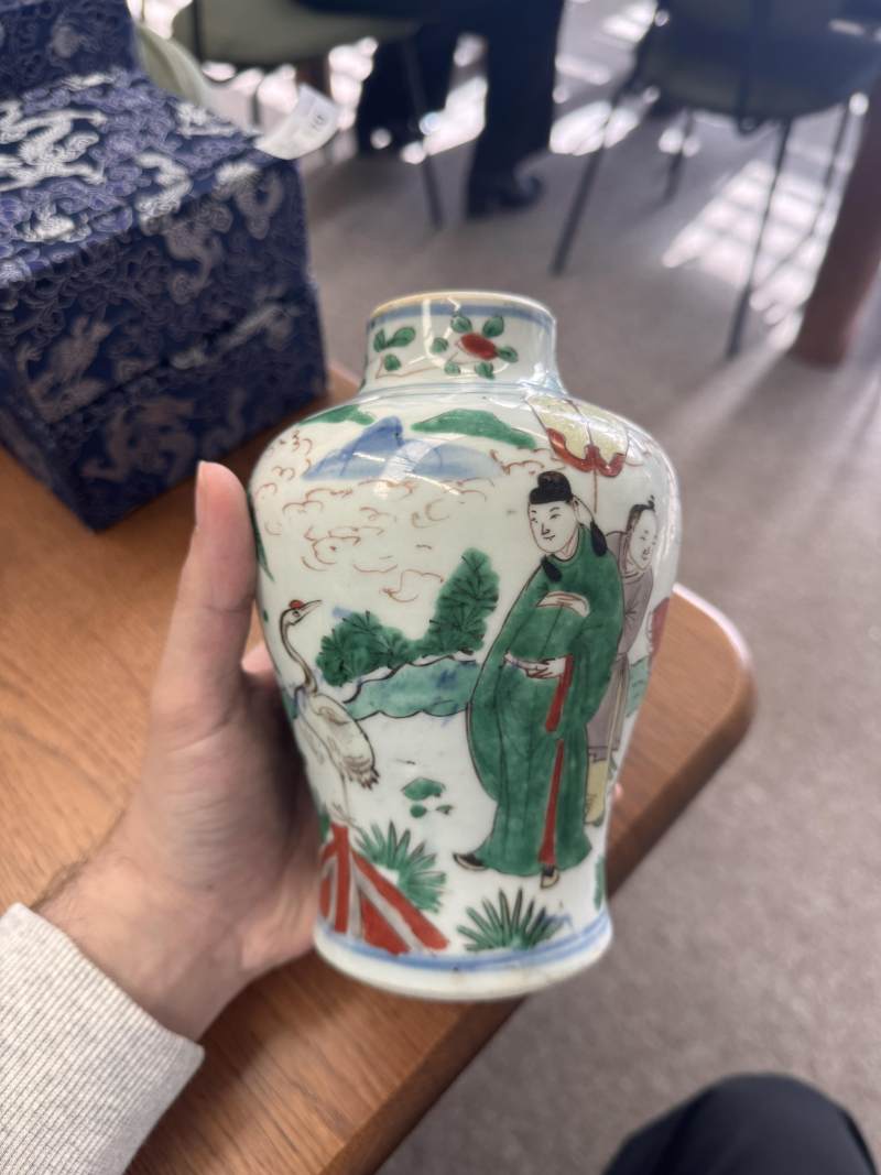 十七世紀 五彩高士圖瓶 | Santos Collection | A Chinese wucai 'official and attendant' vase, 17th century - 图8