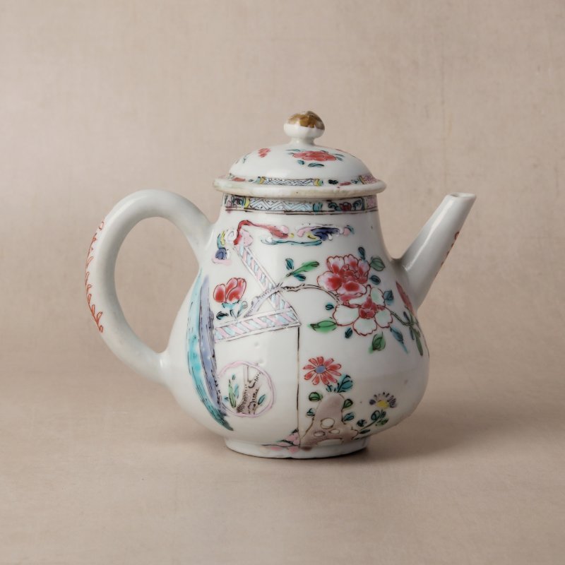 清雍正 粉彩安喜圖蓋壺 | Santos Collection | A Chinese famille-rose 'quails' teapot, Qing dynasty, Yongzheng period - 图3