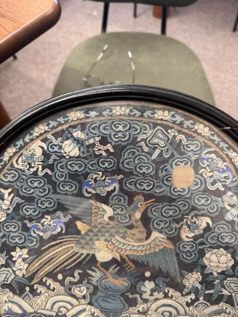 清十八/十九世紀 緙絲文官錦雞紋團補 | A fine Chinese silk kesi 'pheasant' roundel, Qing dynasty, 18th/19th century - 图4