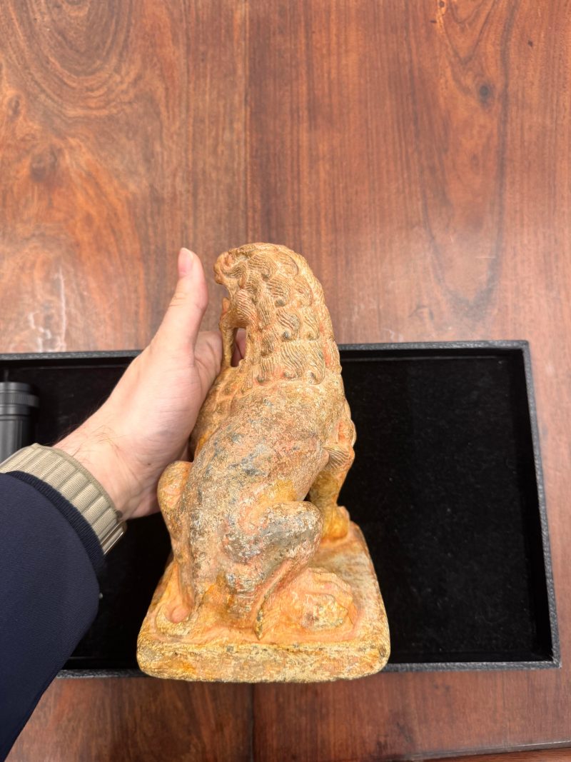 或為唐 大理石雕瑞獅像 | A Chinese marble carving of a lion, possibly Tang dynasty - 图14