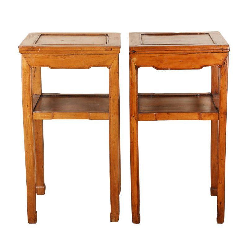 十九/二十世紀 軟木花幾一對 | Two Chinese softwood jardinière stands, 19th/20th century - 图2