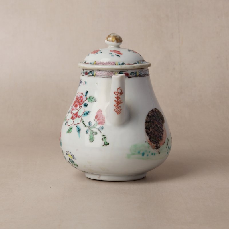 清雍正 粉彩安喜圖蓋壺 | Santos Collection | A Chinese famille-rose 'quails' teapot, Qing dynasty, Yongzheng period - 图4