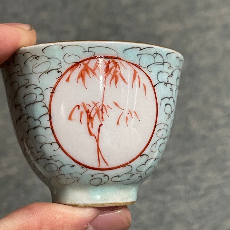清 轧道粉彩什锦杯一套 - 图17