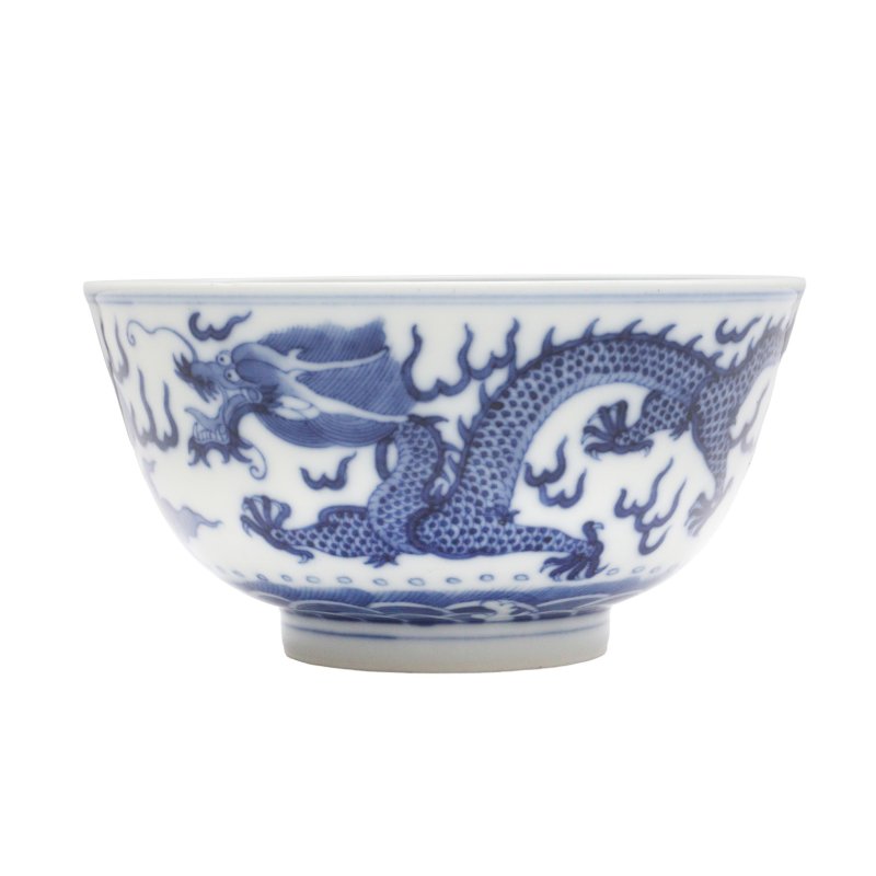 十九 / 二十世紀 青花雲龍紋大盌 《大清光緒年製》款 | A Chinese blue and white 'dragon' bowl, 19th/20th century - 图3