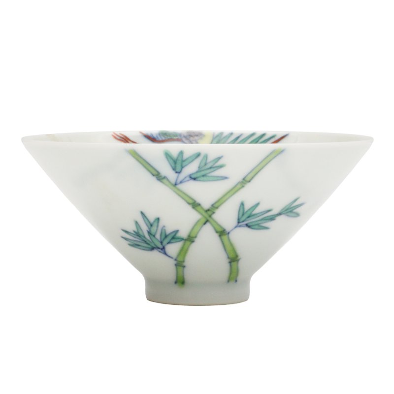 十九至二十世紀 鬪彩圖盌 及 礬紅圖碟 一組兩件 | A Chinese doucai bowl and an iron-red saucer, 19th-20th century - 图5
