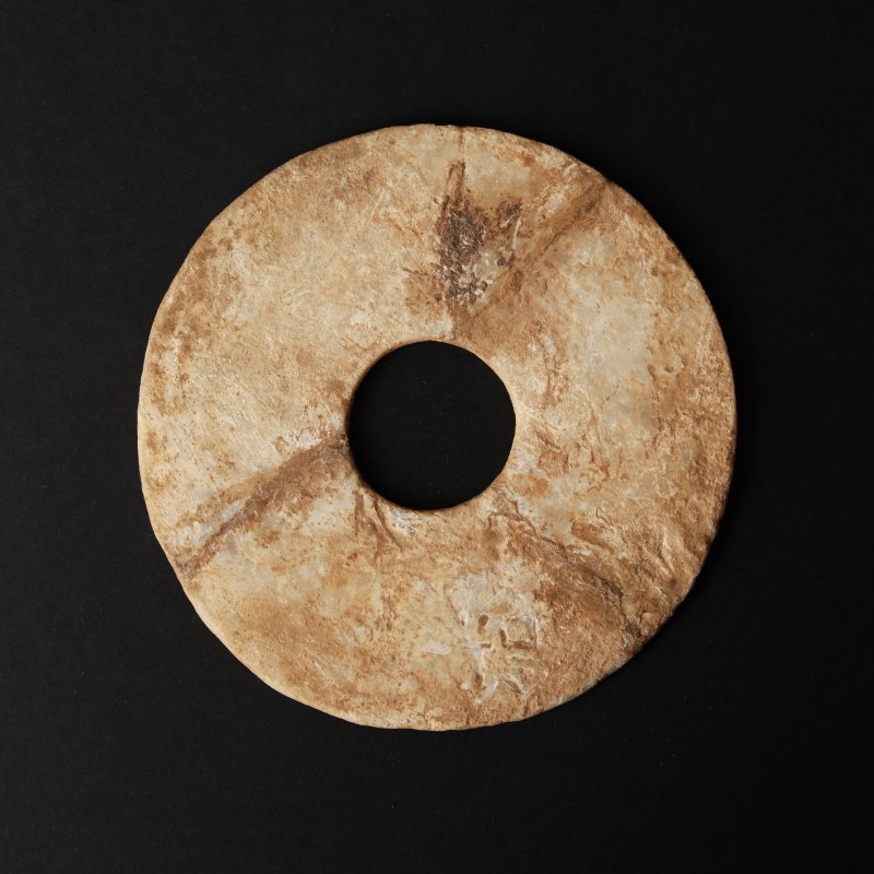 漢 琉璃璧 | A Chinese glass bi disc, Han dynasty
