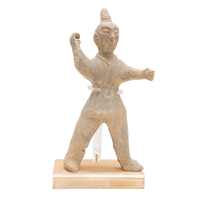 金 陶塑武士立俑 | A Chinese terracotta figure of a warrior, Jin dynasty - 图1