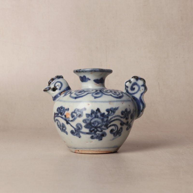 明 青花雞形水滴 | Santos Collection | A Chinese blue and white 'chicken' water dropper, Ming dynasty