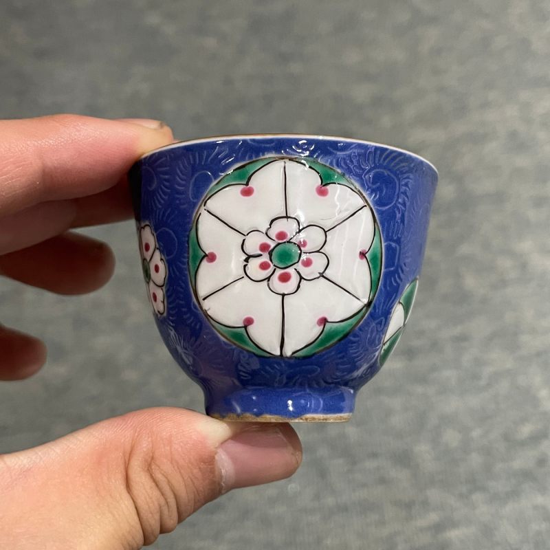 清 轧道粉彩什锦杯一套 - 图53