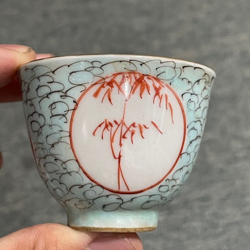 清 轧道粉彩什锦杯一套 - 图18