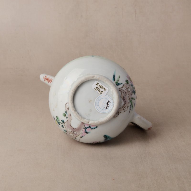 清雍正 粉彩安喜圖蓋壺 | Santos Collection | A Chinese famille-rose 'quails' teapot, Qing dynasty, Yongzheng period - 图5