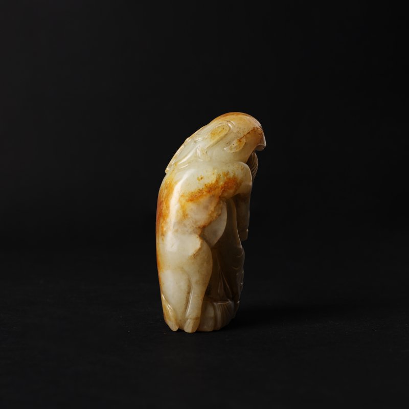 清十八/十九世紀 玉雕牧羊人擺件 | A Chinese russet jade 'figural' group, 18th/19th century - 图4