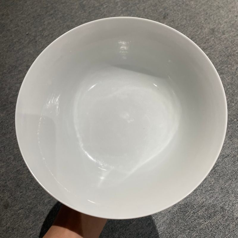 清道光 黄地凸花粉彩缠枝花卉纹大碗 - 图12