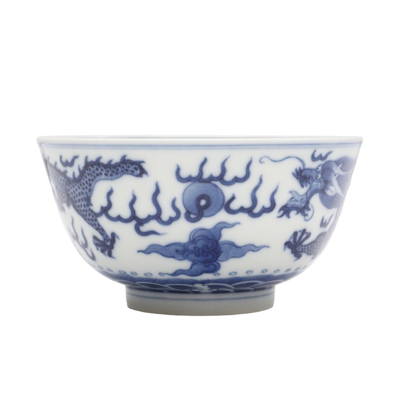 十九 / 二十世紀 青花雲龍紋大盌 《大清光緒年製》款 | A Chinese blue and white 'dragon' bowl, 19th/20th century - 图4