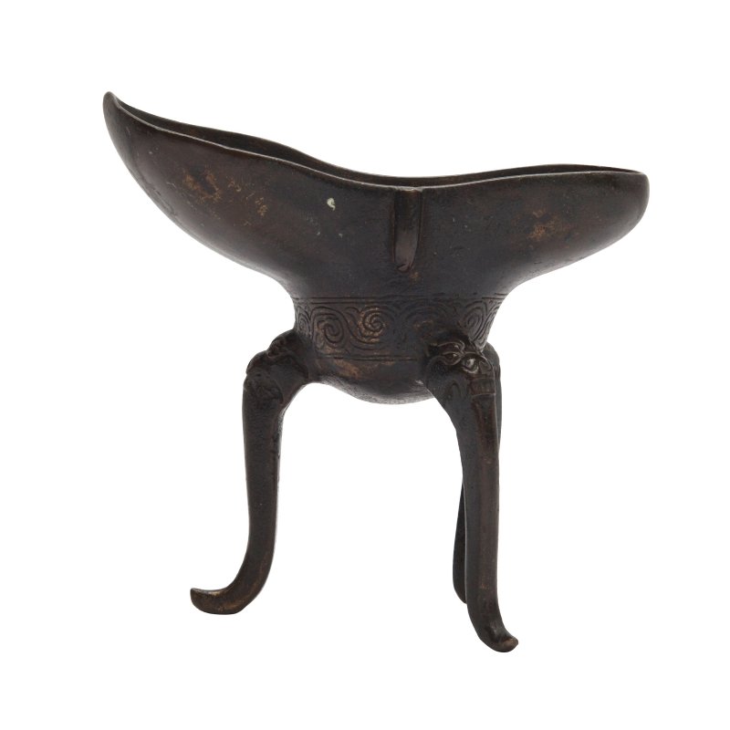 明 青銅爵 | A Chinese bronze ritual wine vessel, jue, Ming dynasty - 图4
