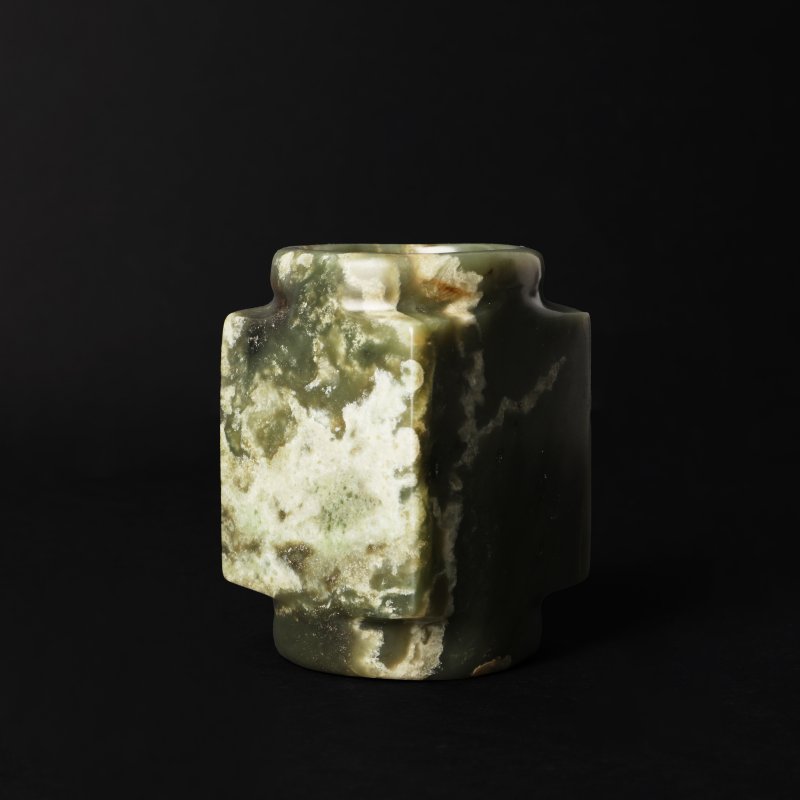 明 仿古青玉琮 | A Chinese archaistic green jade cong, Ming dynasty