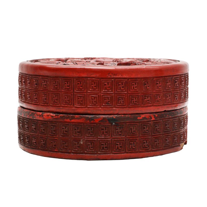 清十九世紀 剔紅人物圖蓋盒 | A Chinese cinnabar lacquer box and cover, Qing dynasty, 19th century - 图2