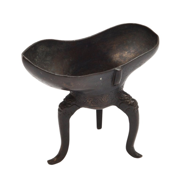 明 青銅爵 | A Chinese bronze ritual wine vessel, jue, Ming dynasty - 图5