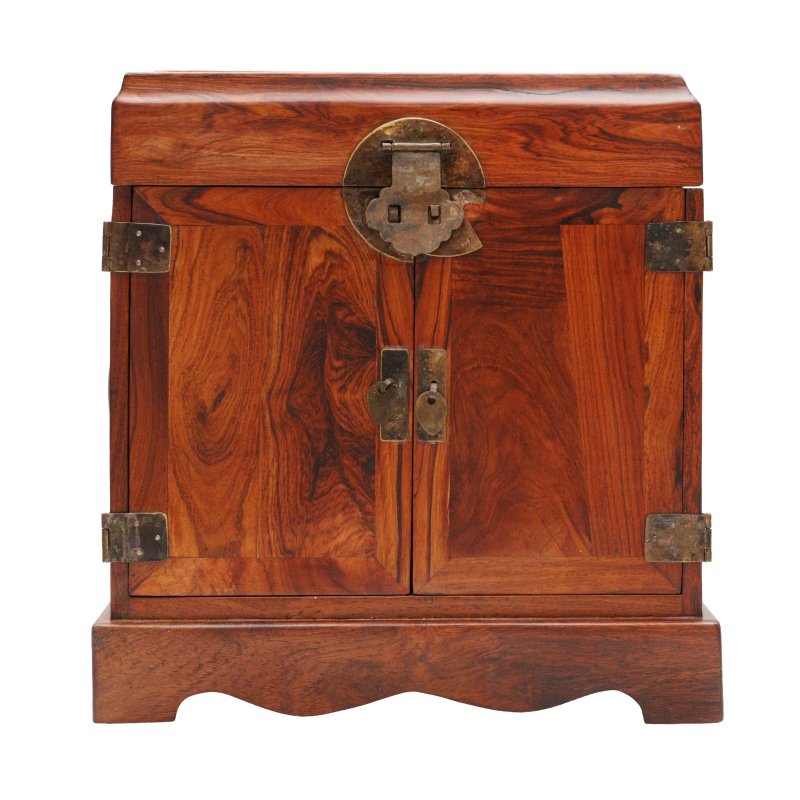 十九至二十世紀 黃花梨嵌銅飾官皮箱 | A Chinese huanghuali portable seal chest, guanpixiang, 19th/20th century