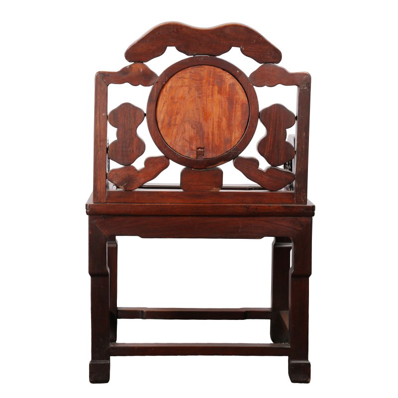 清十九世紀 紅木嵌大理石椅 | A Chinese hongmu marble-inset 'moonstone' armchair, 19th century - 图4
