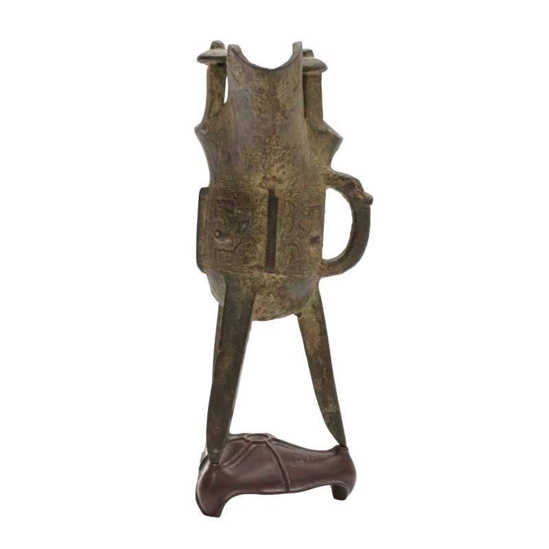 商 青銅爵 | An inscribed Chinese archaic bronze ritual wine vessel, jue, Shang dynasty - 图5