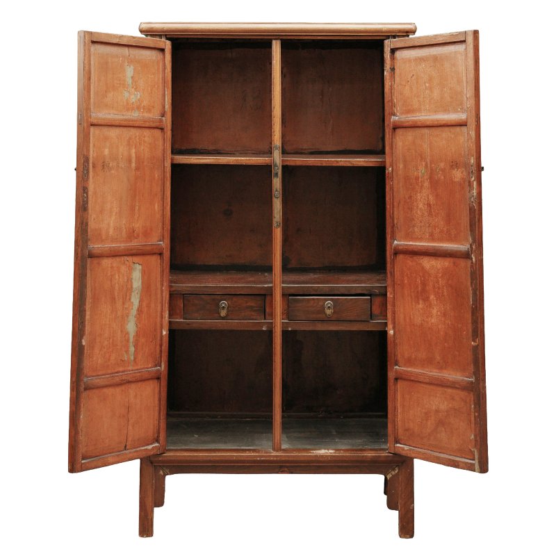 清十九世紀 櫸木圓角櫃 | A Chinese jumu round-corner cabinet, yuanjiaogui, Qing dynasty, 19th century