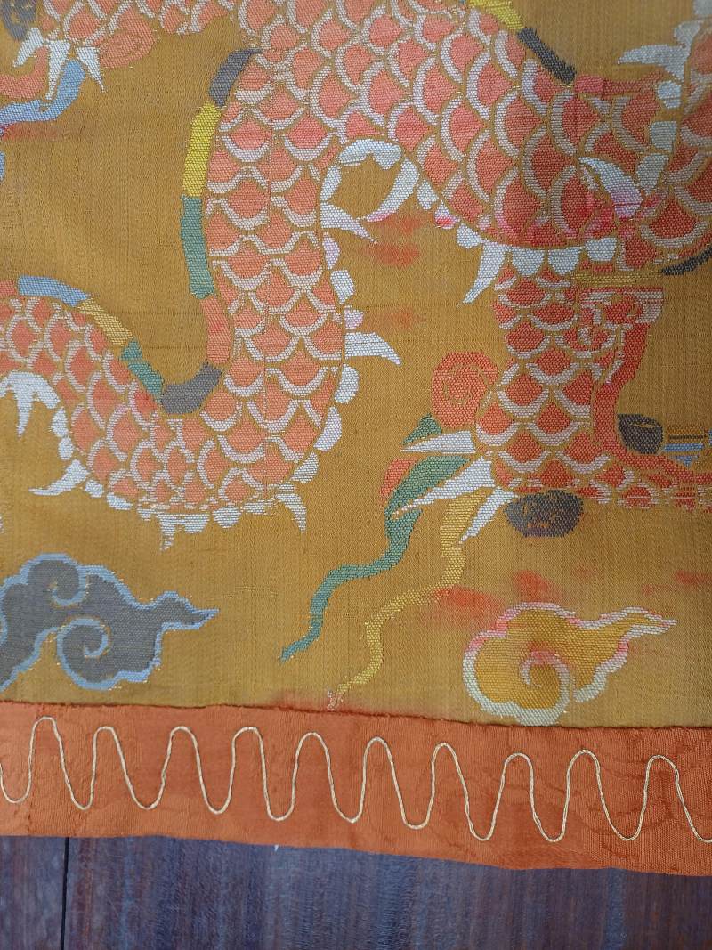 明萬曆 織錦雲龍紋軍儀大旗 | A Chinese silk brocade 'dragon' panel fragment, Ming dynasty, Wanli period - 图16