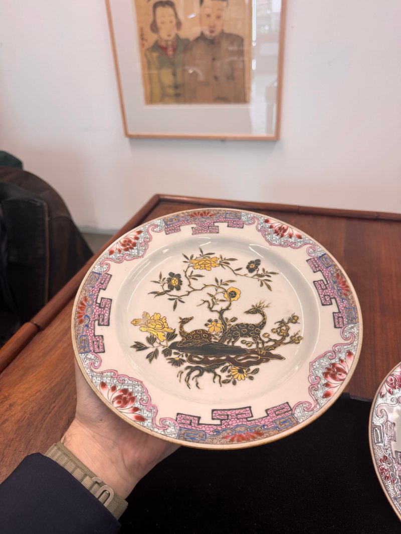 清十八世紀 粉彩描金花卉紋盤一對 | A pair of Chinese export gilt-decorated famille-rose dishes, Qing dynasty, 18th century - 图20