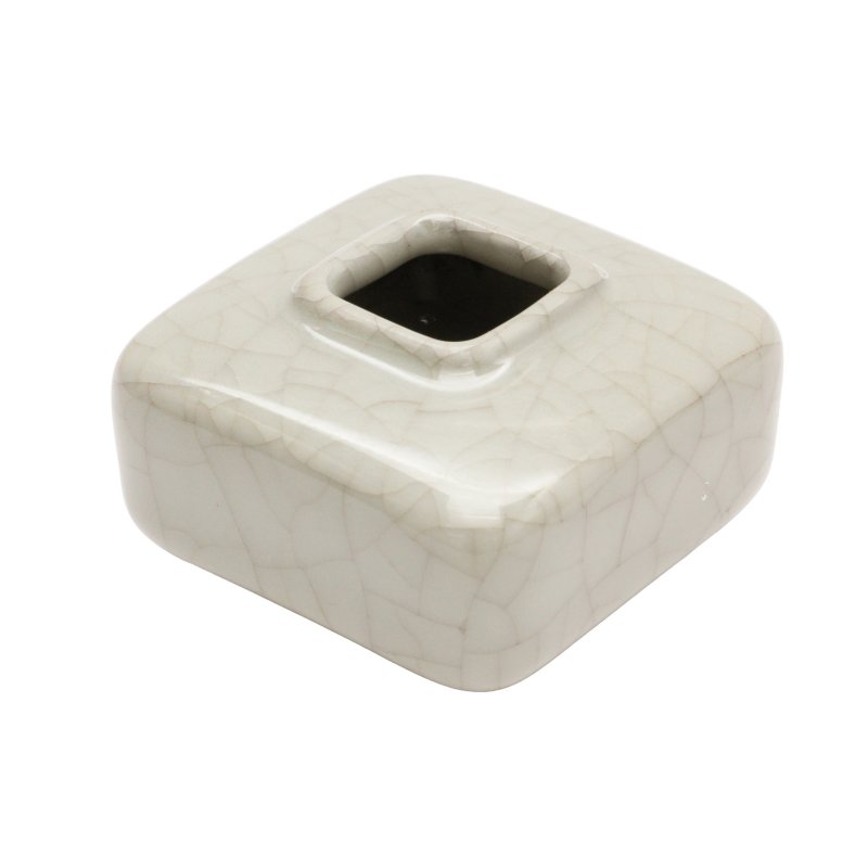 十九/二十世紀 仿哥釉四方水盂 《大清乾隆年製》款 | A Chinese ge-type square waterpot, 19th/20th century