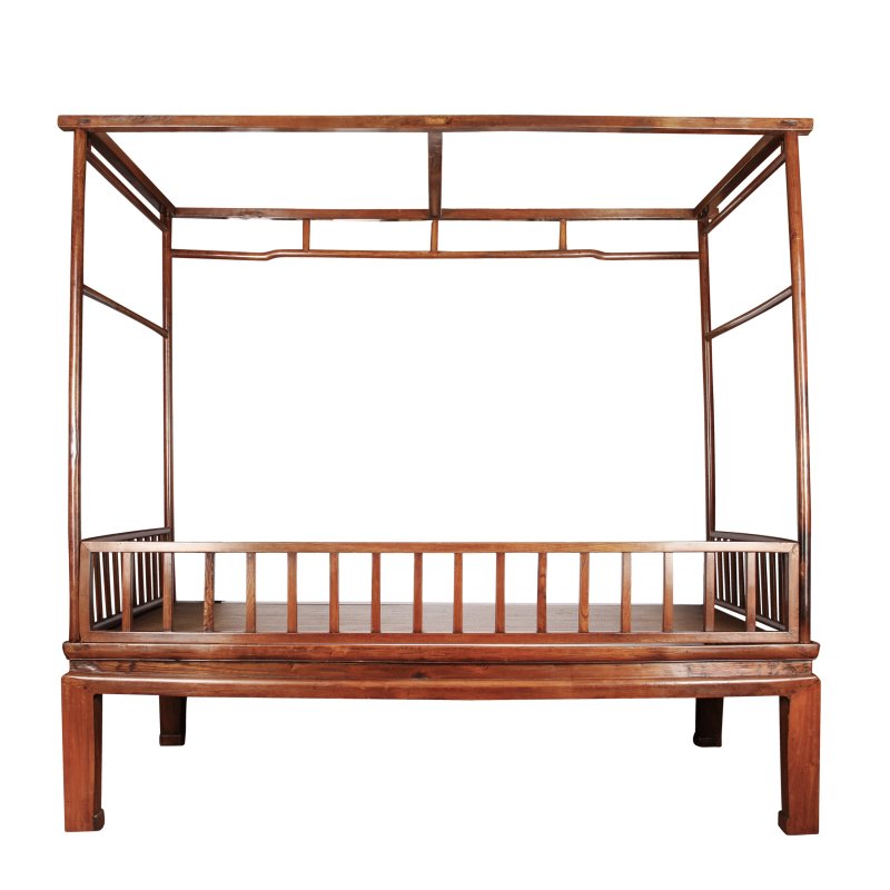 十九世紀 櫸木四柱架子床 | A fine Chinese jumu southern elm four-poster canopy bed, 19th century - 图2