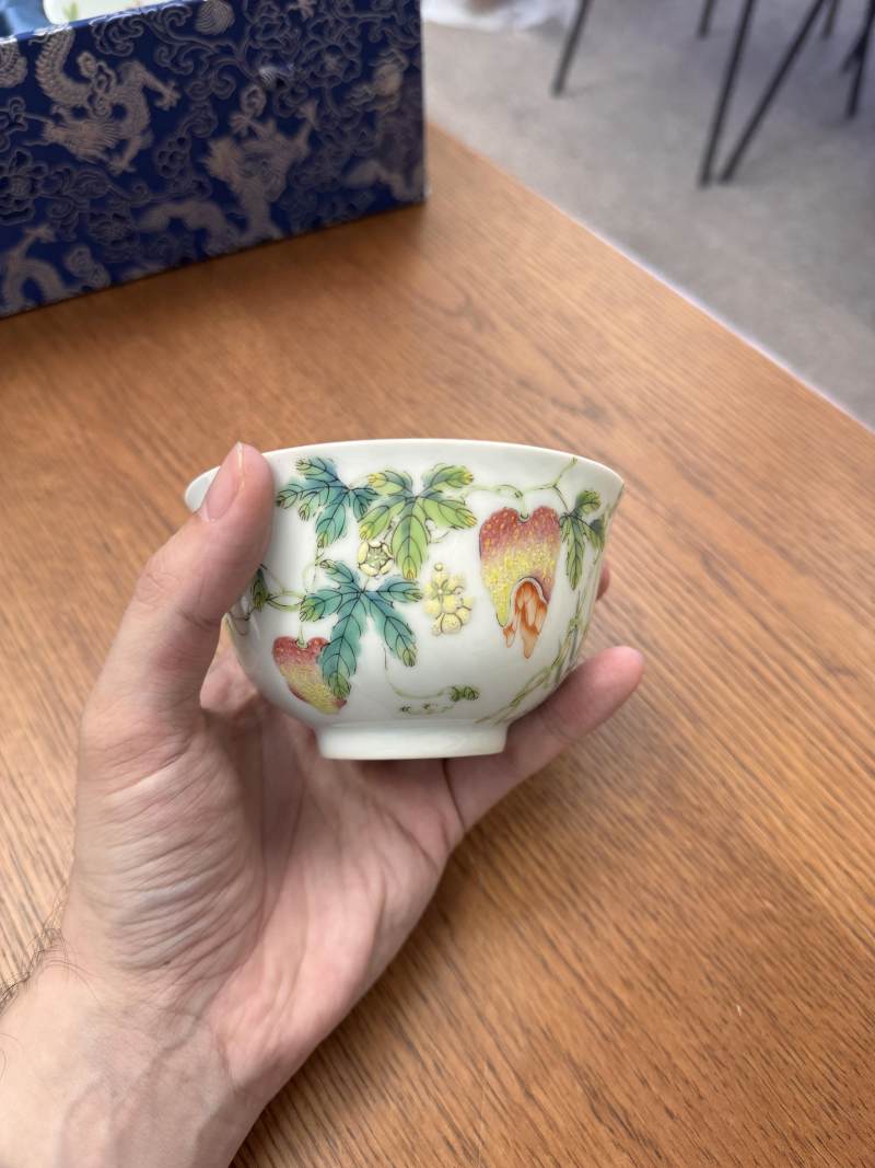 清道光 粉彩癩瓜紋蓋盌一對 《大清道光年製》款 | Santos Collection | A pair of fine Chinese famille-rose 'bitter melon' bowls and covers, Qing dynasty, Daoguang mark and period - 图50