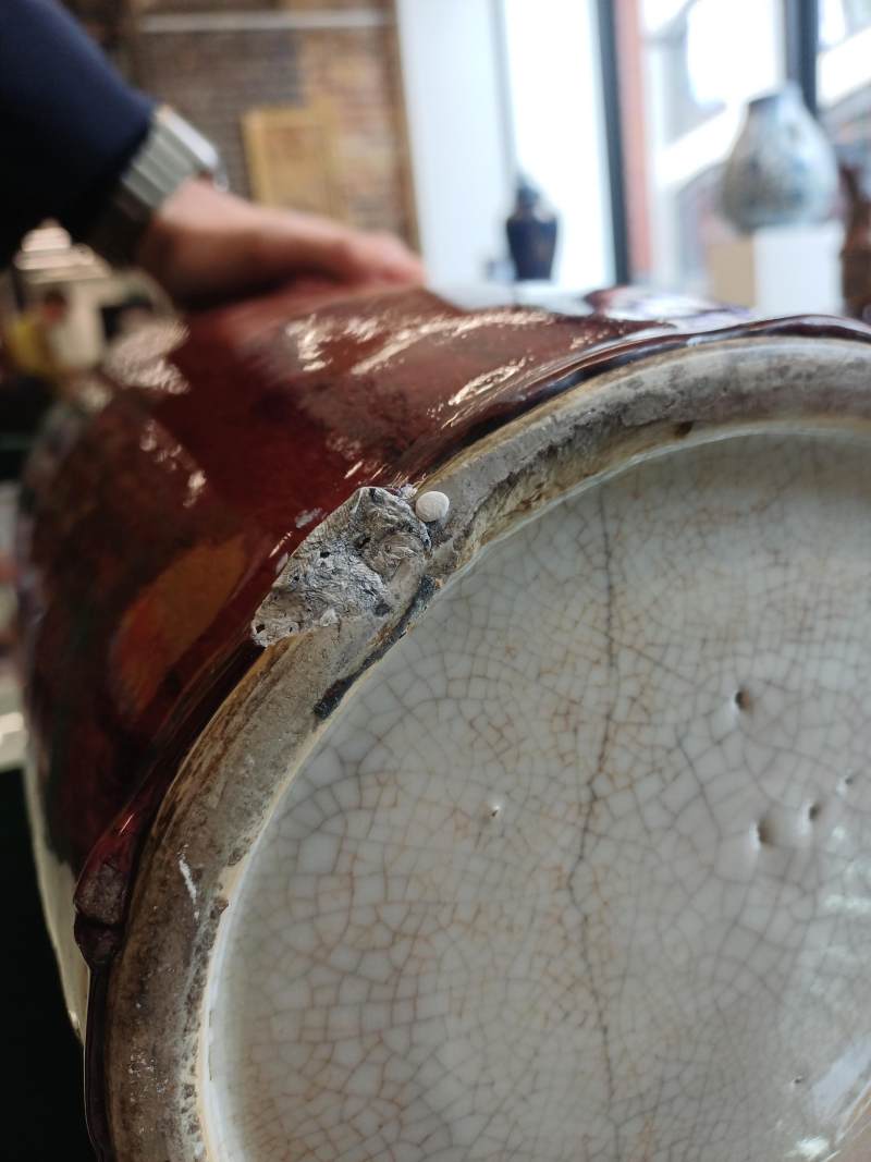 清康熙 郎窯紅釉棒槌瓶 | A rare and very large Chinese copper red-glazed 'Langyao' rouleau vase, Qing dynasty, Kangxi period - 图19