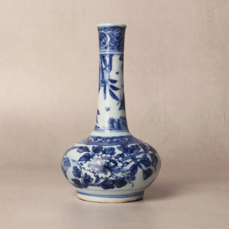 明 古染付青花花鳥圖膽瓶 | Santos Collection | A Chinese kosometsuke blue and white 'birds' bottle vase, Ming dynasty - 图11