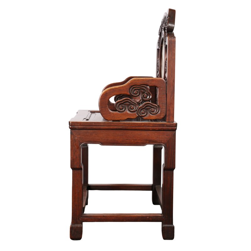 清十九世紀 紅木嵌大理石椅 | A Chinese hongmu marble-inset 'moonstone' armchair, 19th century - 图5