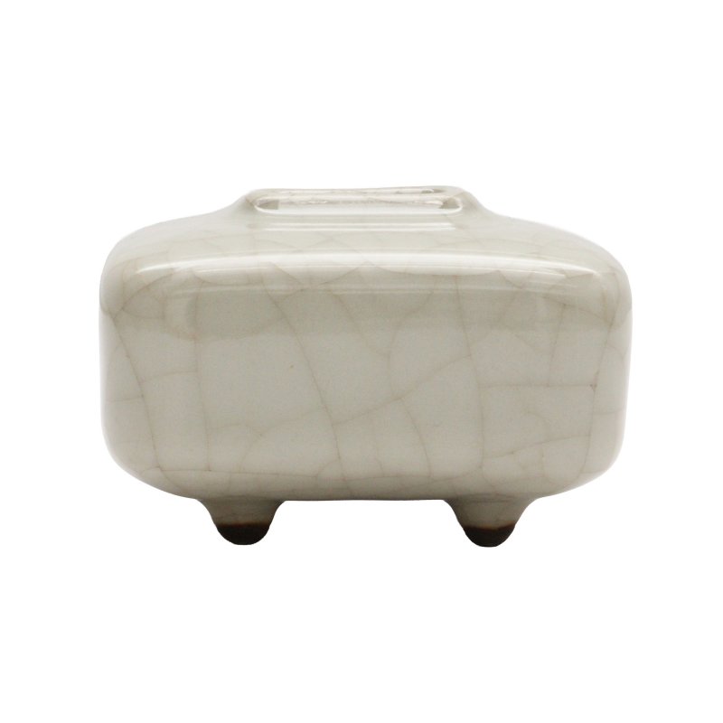 十九/二十世紀 仿哥釉四方水盂 《大清乾隆年製》款 | A Chinese ge-type square waterpot, 19th/20th century - 图2