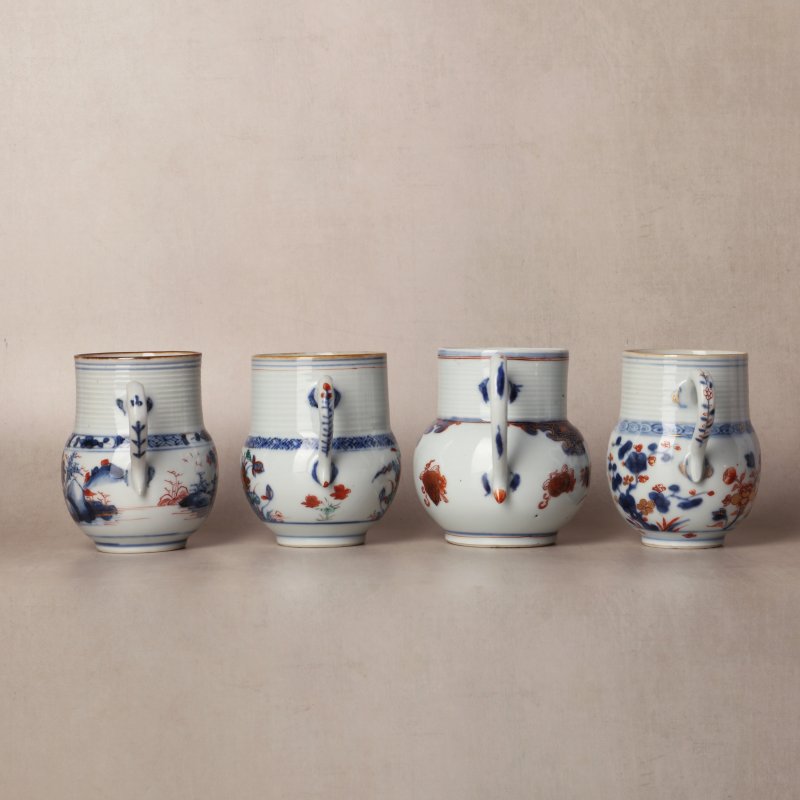 清康熙 伊萬里彩繪花卉紋馬克盃一組 | Santos Collection | A group of Chinese export Imari 'floral' mugs, Qing dynasty, Kangxi period - 图3