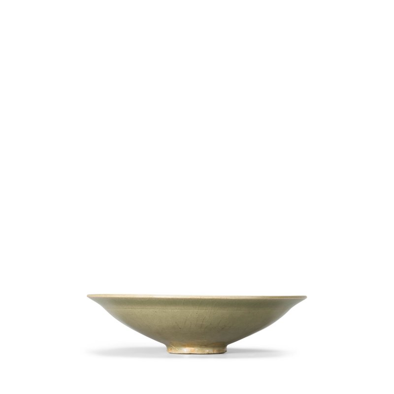 金十二世紀 耀州窯青釉模印花卉紋碗 | A YAOZHOU CELADON MOLDED 'FLORAL' CONICAL BOWL - 图3