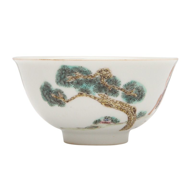 清同治 粉彩仙人圖盌 《同治年製》款 | A Chinese famille-rose 'immortal' bowl, Qing dynasty, Tongzhi period - 图2