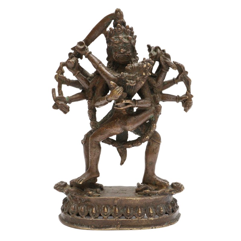 清十八世紀 西藏銅勝樂金剛立像 | A Tibetan bronze figure of Chakrasamvara, Qing dynasty, 18th century