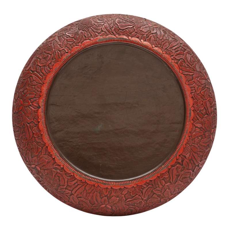 清十九世紀 剔紅人物圖盤 | A Chinese cinnabar-lacquered 'figural' dish, Qing dynasty, 19th century - 图2
