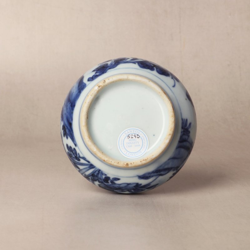 明 古染付青花花鳥圖膽瓶 | Santos Collection | A Chinese kosometsuke blue and white 'birds' bottle vase, Ming dynasty - 图12