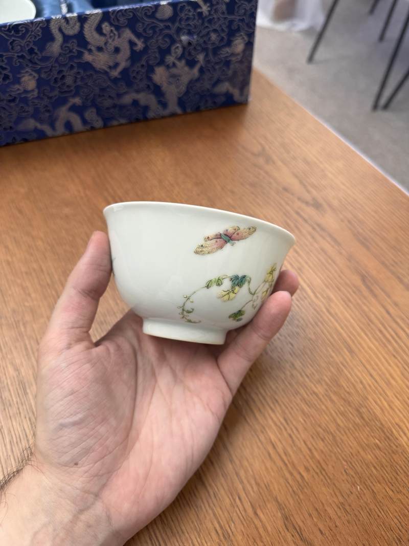 清道光 粉彩癩瓜紋蓋盌一對 《大清道光年製》款 | Santos Collection | A pair of fine Chinese famille-rose 'bitter melon' bowls and covers, Qing dynasty, Daoguang mark and period - 图21