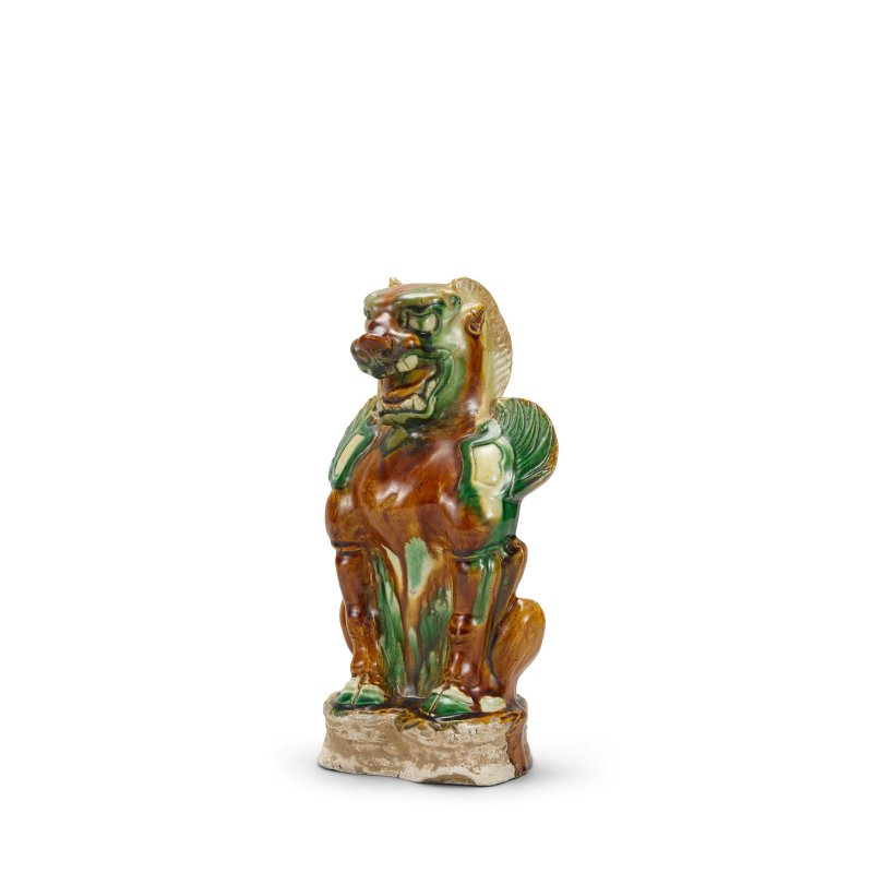 唐 三彩鎮墓獸 | A SMALL SANCAI-GLAZED GUARDIAN - 图2